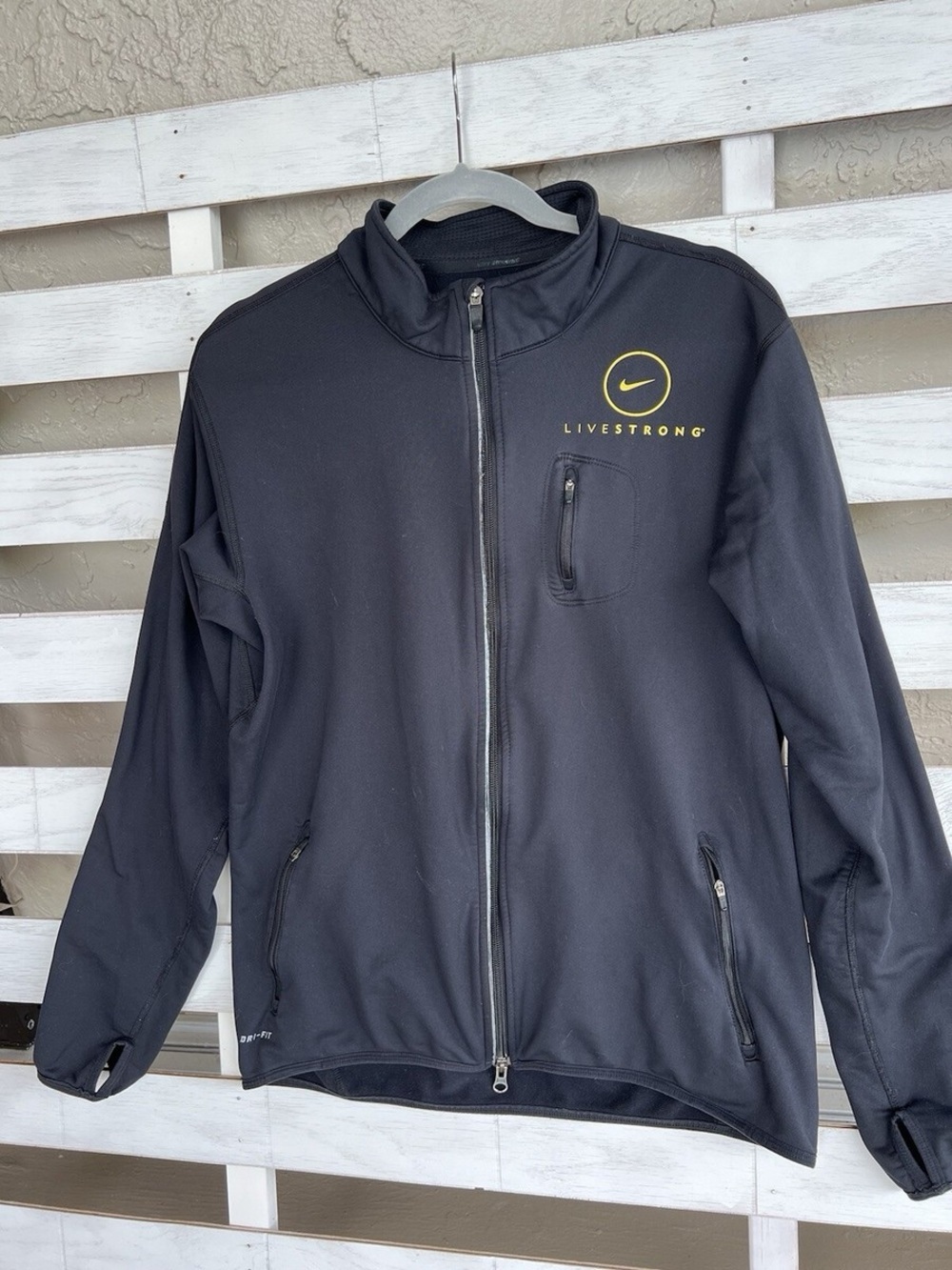 Nike Black Jacket with Yellow Livestrong Logo